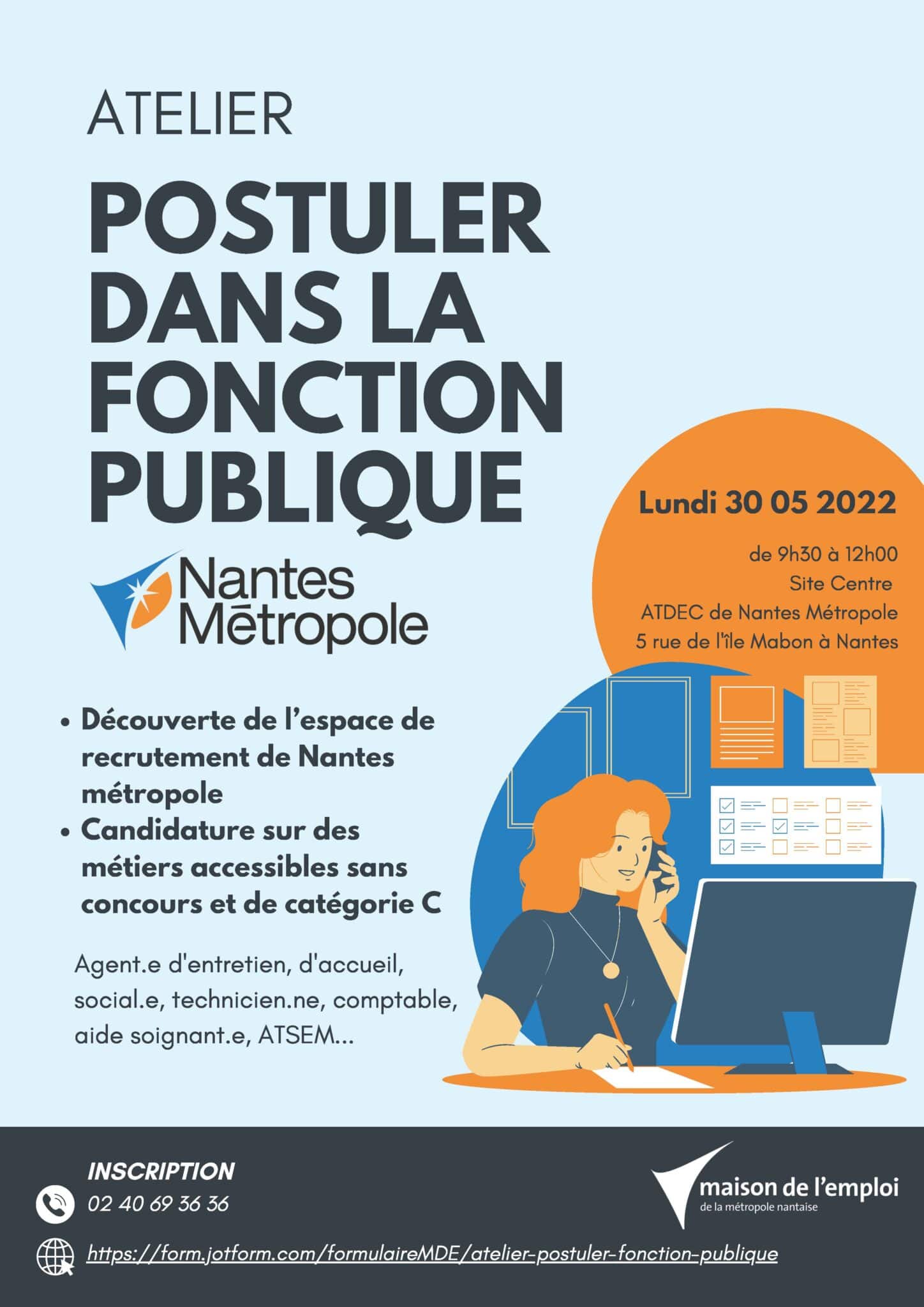 Postuler dans la Fonction publique territoriale sans concours Atdec Nantes Métropole Atdec