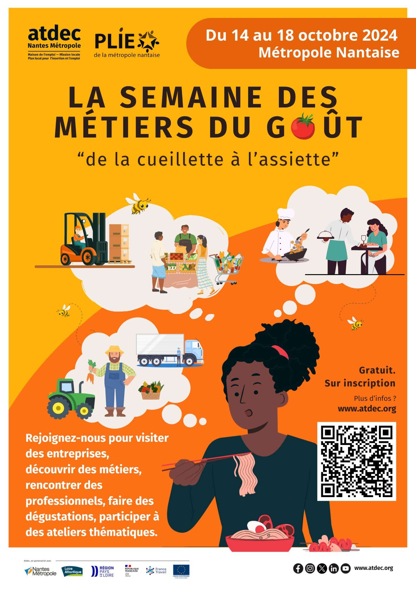 PLIE metier gout orientation plan local insertion pro social demandeur emploi formation PLIE nantes atdec