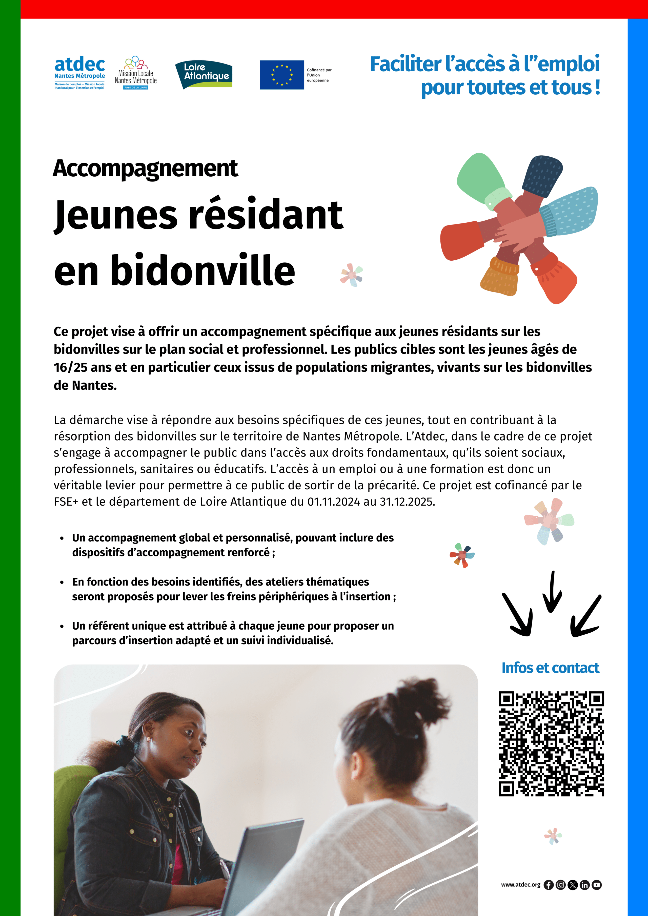 bidonville jeune mission locale nantes metropole reze atdec residant rrom gens du voyage precarite grande